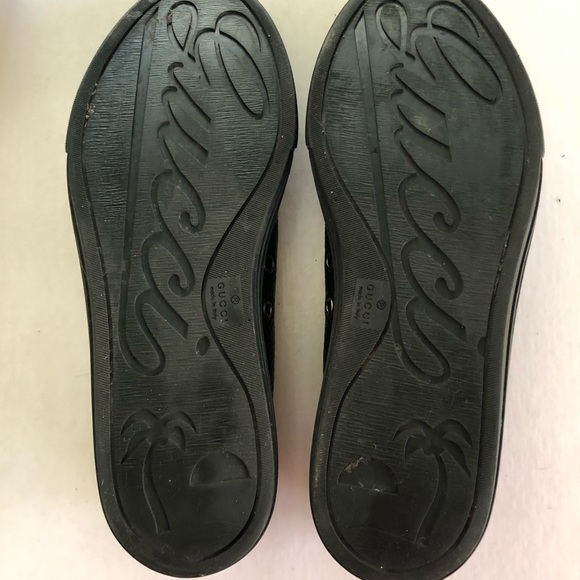 GUCCI Men’s Camelot Black Leather Sneakers 10US - Picture 4 of 11